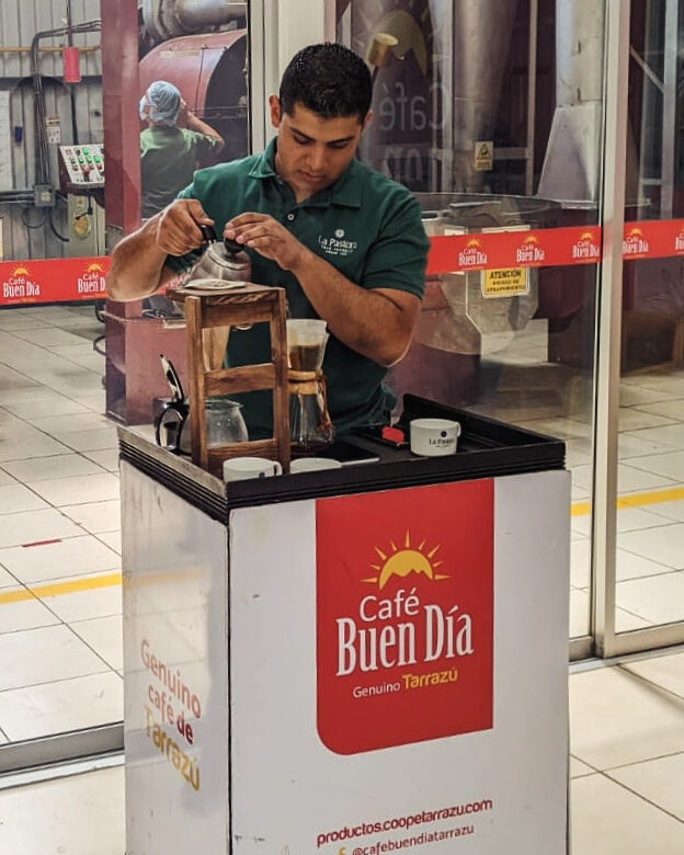 “Buen Dia” coffee roasted an tasted at Coopetarrazu